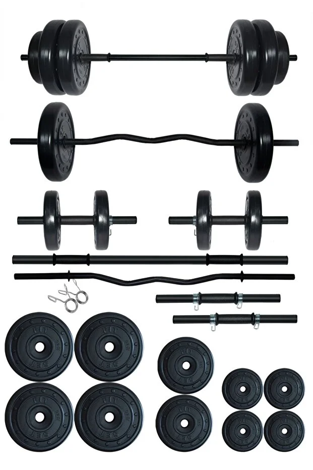 68 kg Z Barlı Halter Seti Ve Dambıl Seti Ağırlık Fitness Seti